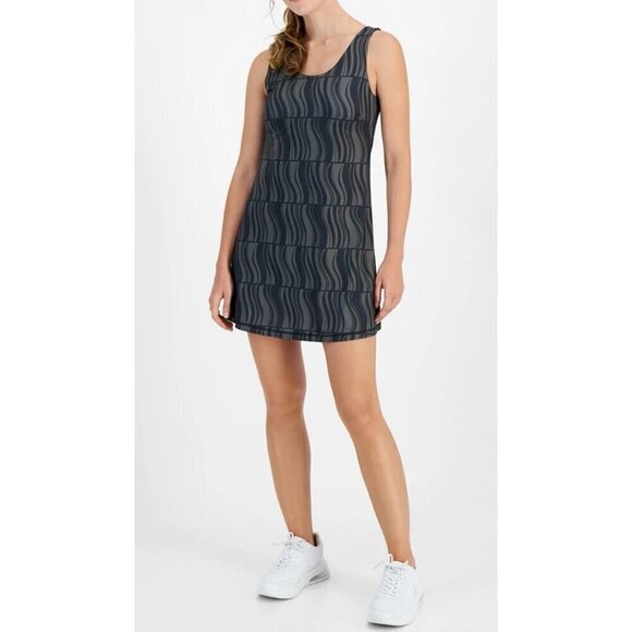 Ideology Dresses & Skirts - ID Ideology Women's Geo Performance Active Tennis Dress Black / Grey New